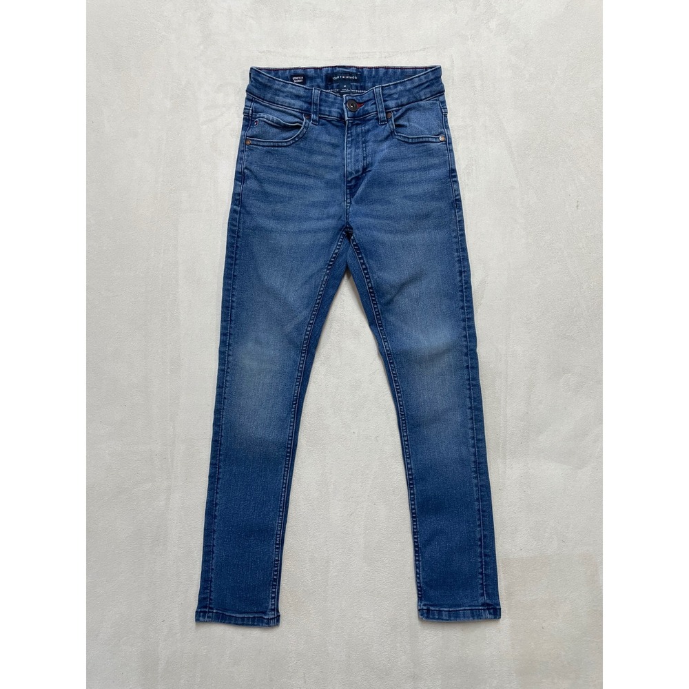 Tommy Hilfiger Boys Stretch Skinny Jeans Blue Size 12 Adjustable Waist Denim
